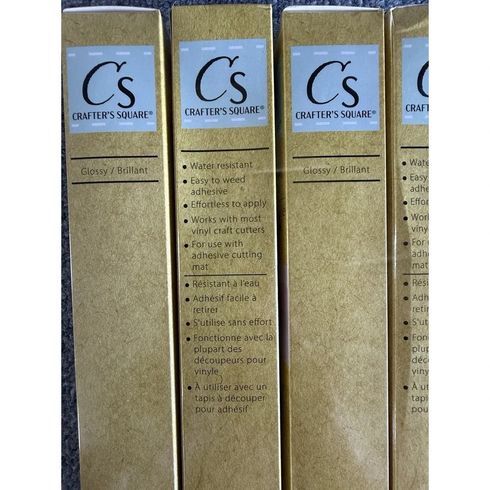 Crafters Square Permanent Vinyl‎ Paper Royal Blue Glossy 12x48 Inch 4 Rolls Bulk